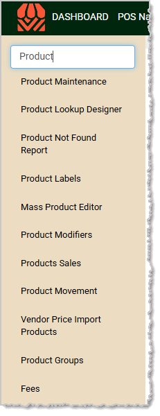 Image showing the system Back End search.