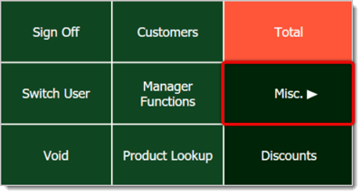 Image of the Miscellaneous button highlighted in the Front End.