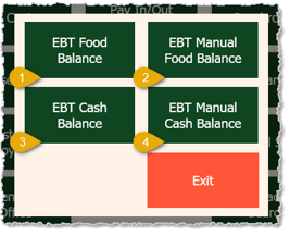 Image showing the EBT Manager menu of the Markt POS Front End..