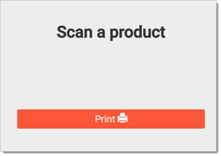 Image showing the Price Checker window with the Print button in the  system's Back End.