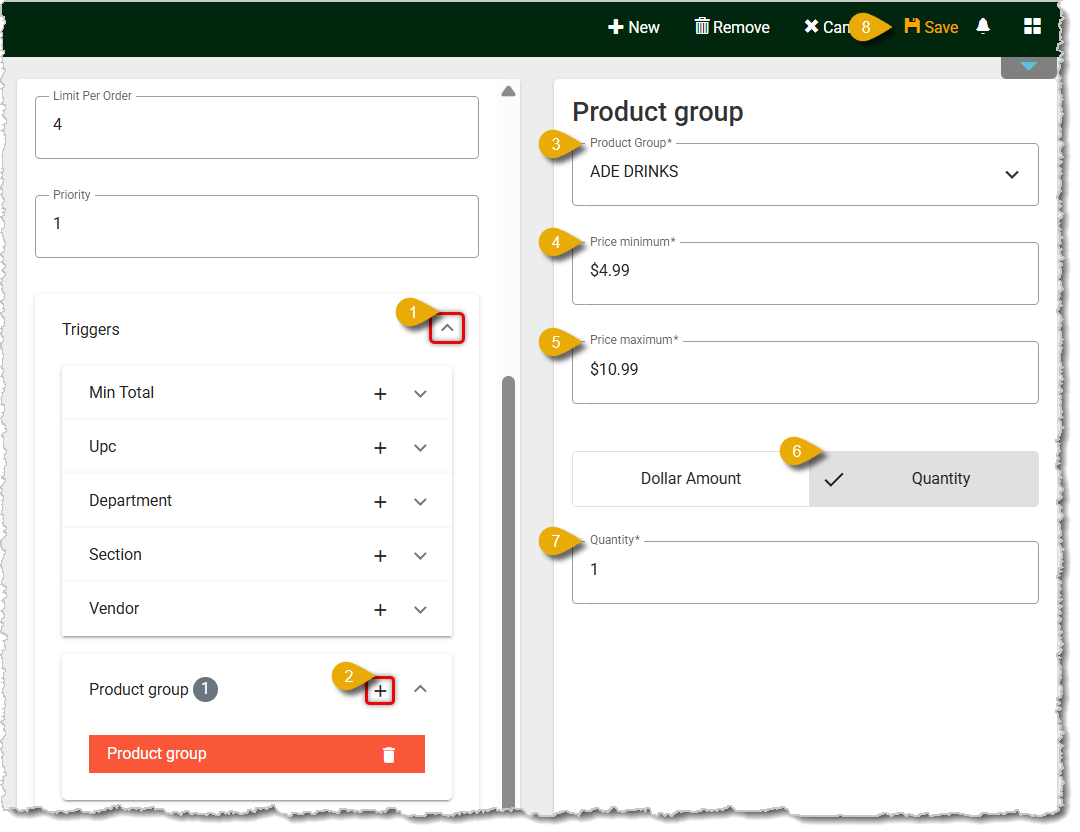 Image showing how to use a Product Group for a coupon.