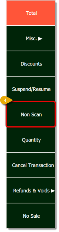 Image of the Non Scan button highlighted in the  Front End.