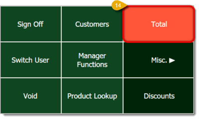 Image showing the Total button in the  Front End.