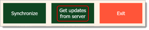 Image showing the Get Updates from Server button.