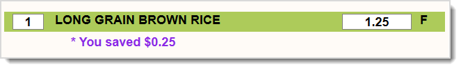 Image showing a product with the Unit Pricing special pricing method in the Front End of the  system.