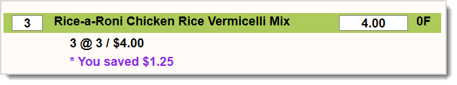 Image showing a product with the Split Package Pricing special pricing method in the Front End of the  system.
