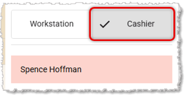 Image showing the Cashier view of the Workstation Activity Report in the MarktPOS system back end.