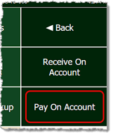 Image showing the Pay On Account option in the Markt POS Front End.