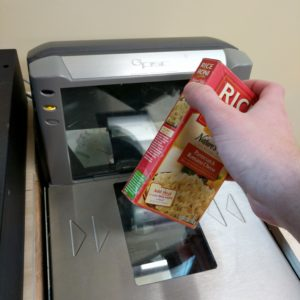 Image of someone scanning an item.